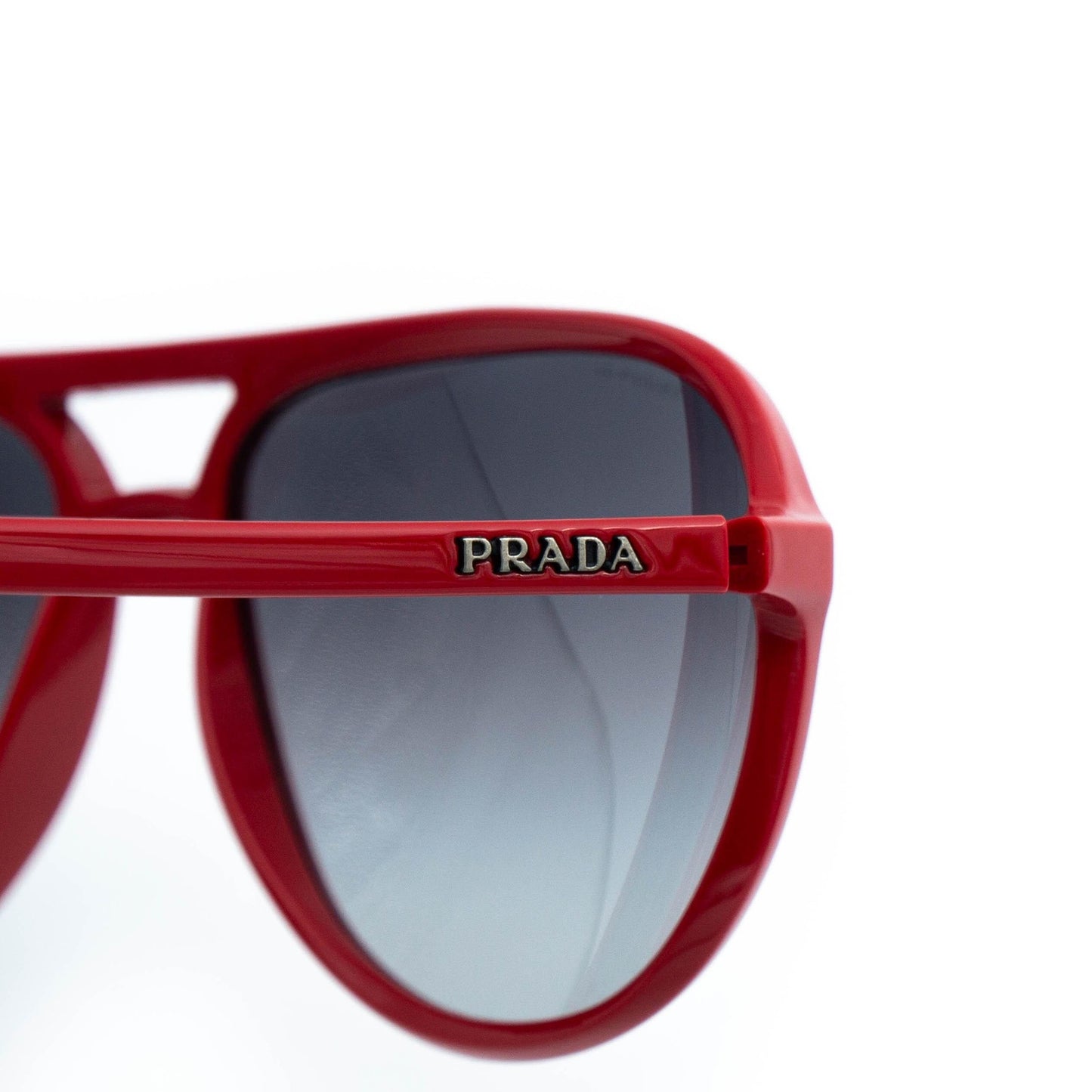 PRADA SPR 09M Aviator Red Sunglasses Vintage 00s