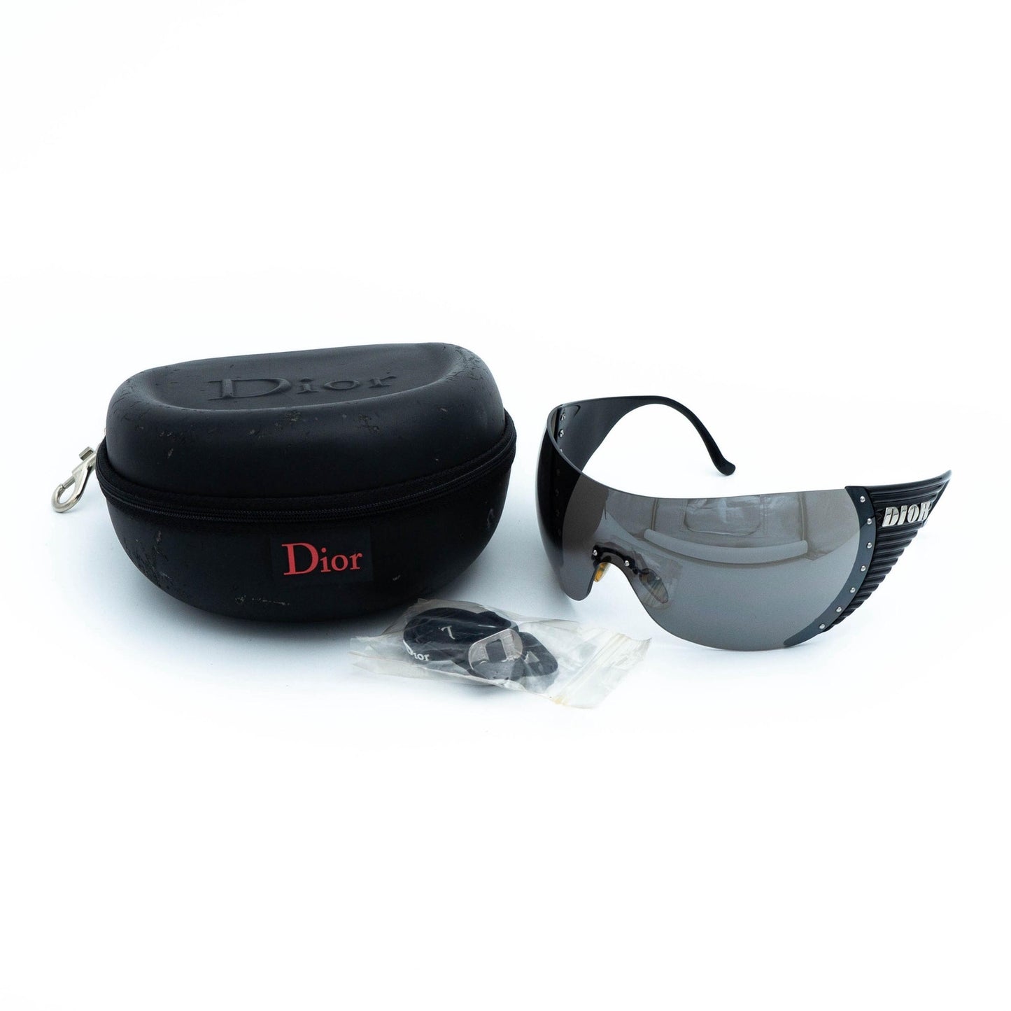 Christian DIOR Bike 1 by John Galliano Mask Sunglasses Black