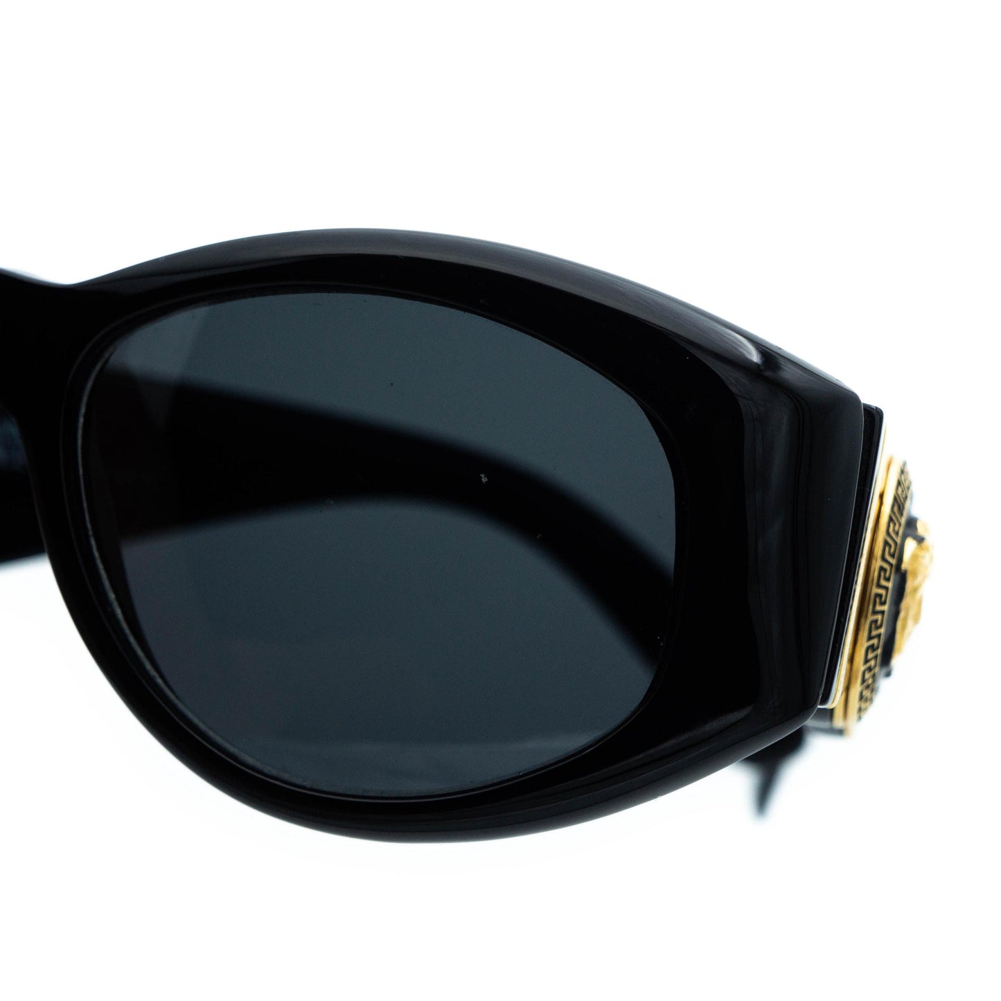 Gianni Versace Mod 424/M Gold Black Sunglasses Vintage Biggie