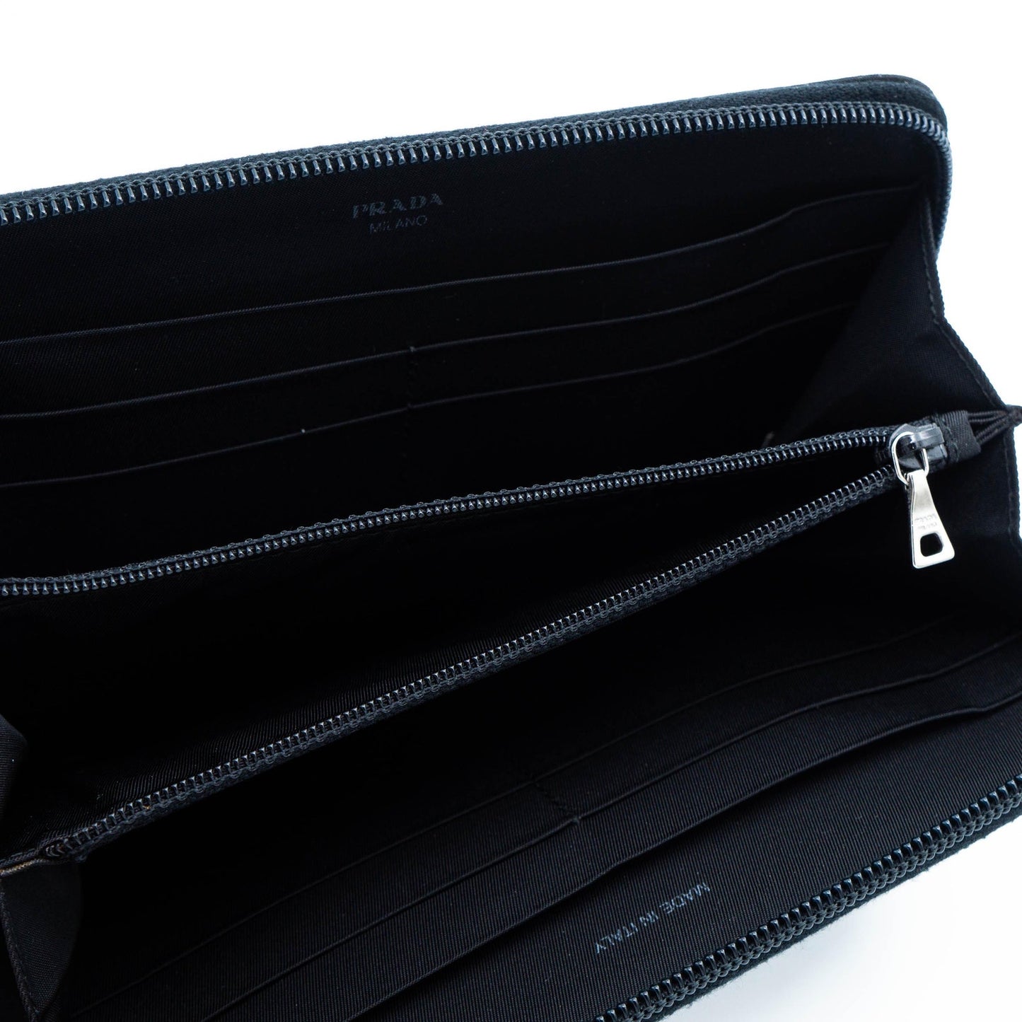 PRADA Black Nylon Long Wallet Vintage