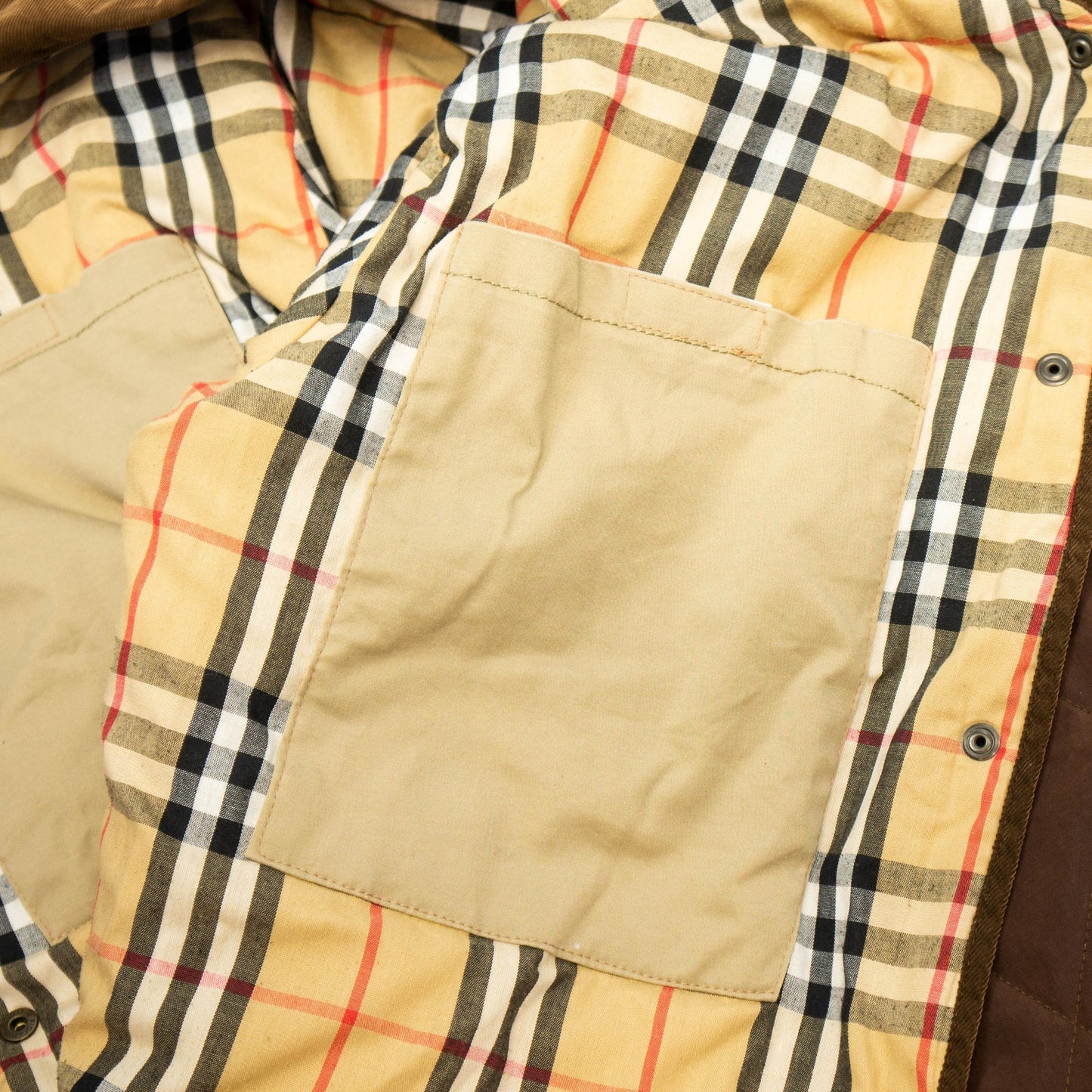 BURBERRY Check Quilted Jacket Brown Vintage 90s