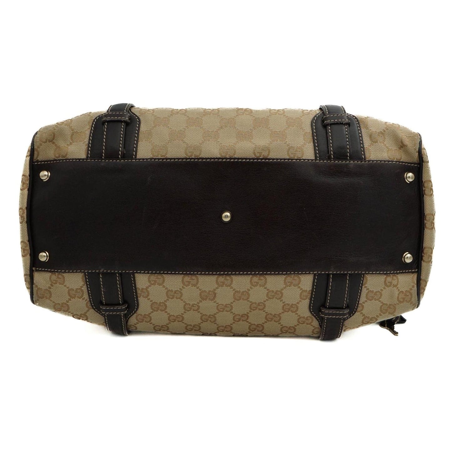 Gucci 163290 Canvas Monogram Boston Bag 85th Anniversary