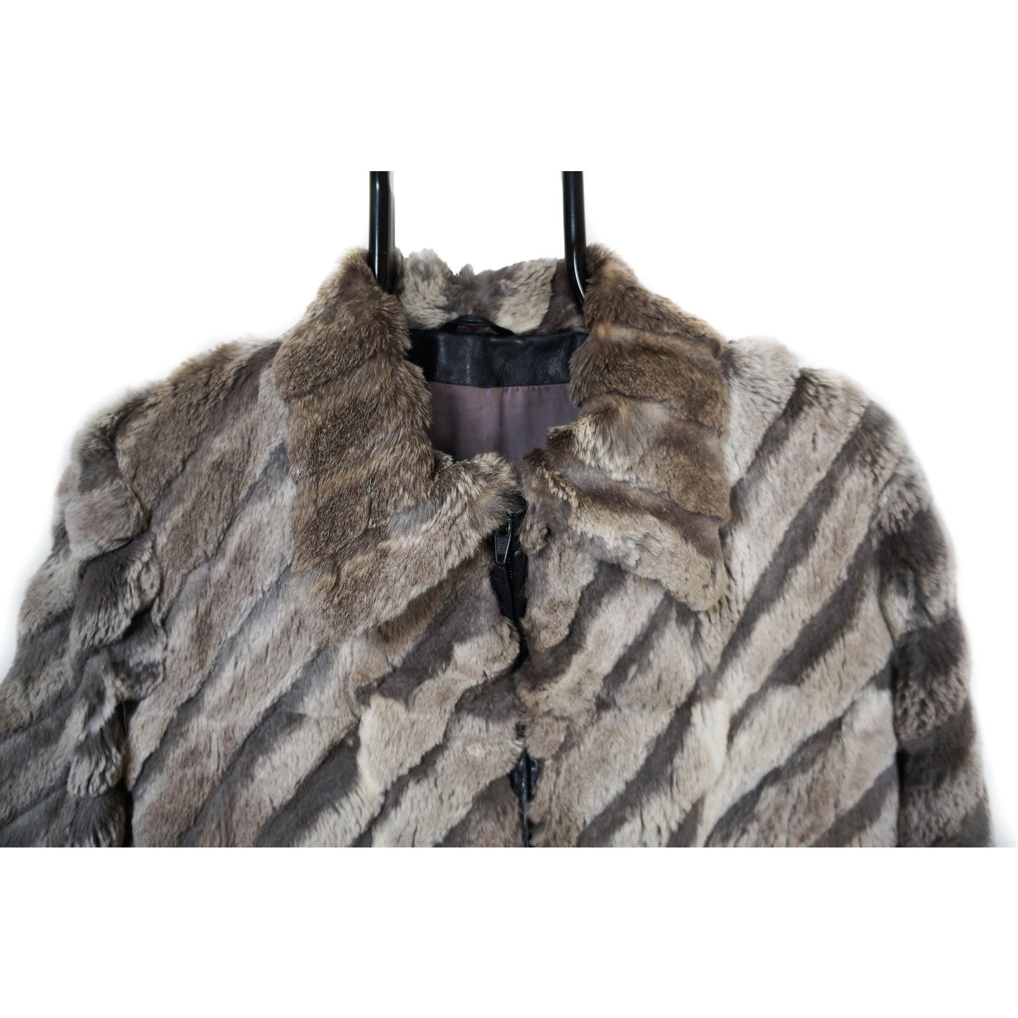 FENDI Maglia Fur Jacket Coat Vintage Gray Rare 90s