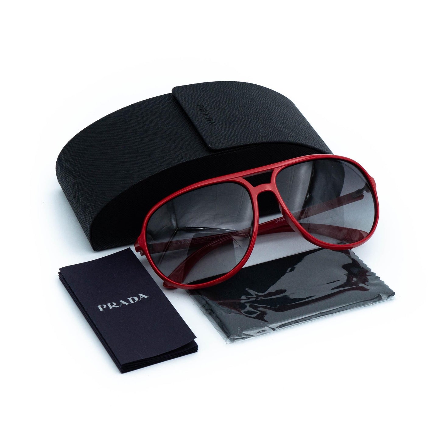 PRADA SPR 09M Aviator Red Sunglasses Vintage 00s