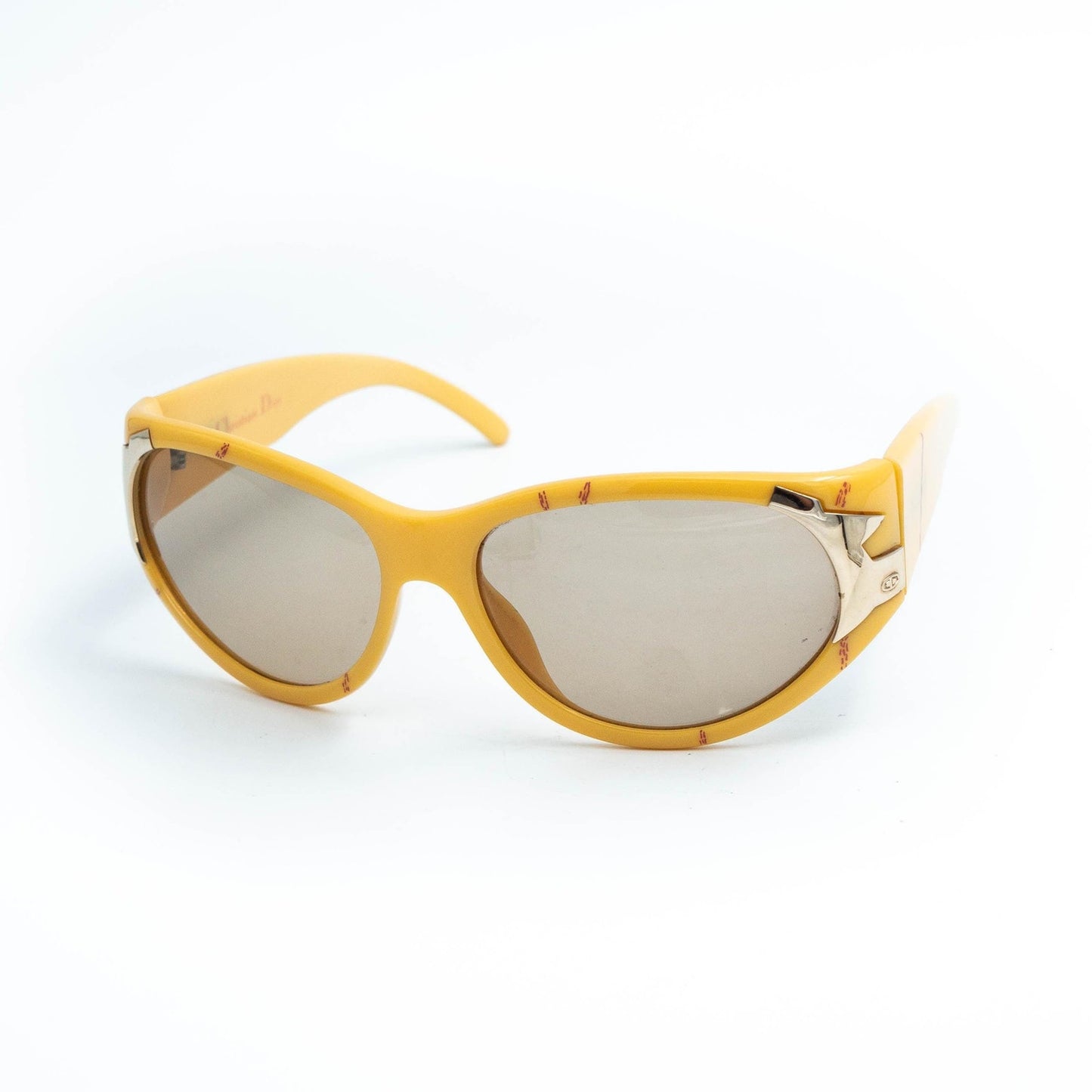 Christian DIOR 2346 Yellow Women Sunglasses Vintage 80s 90s