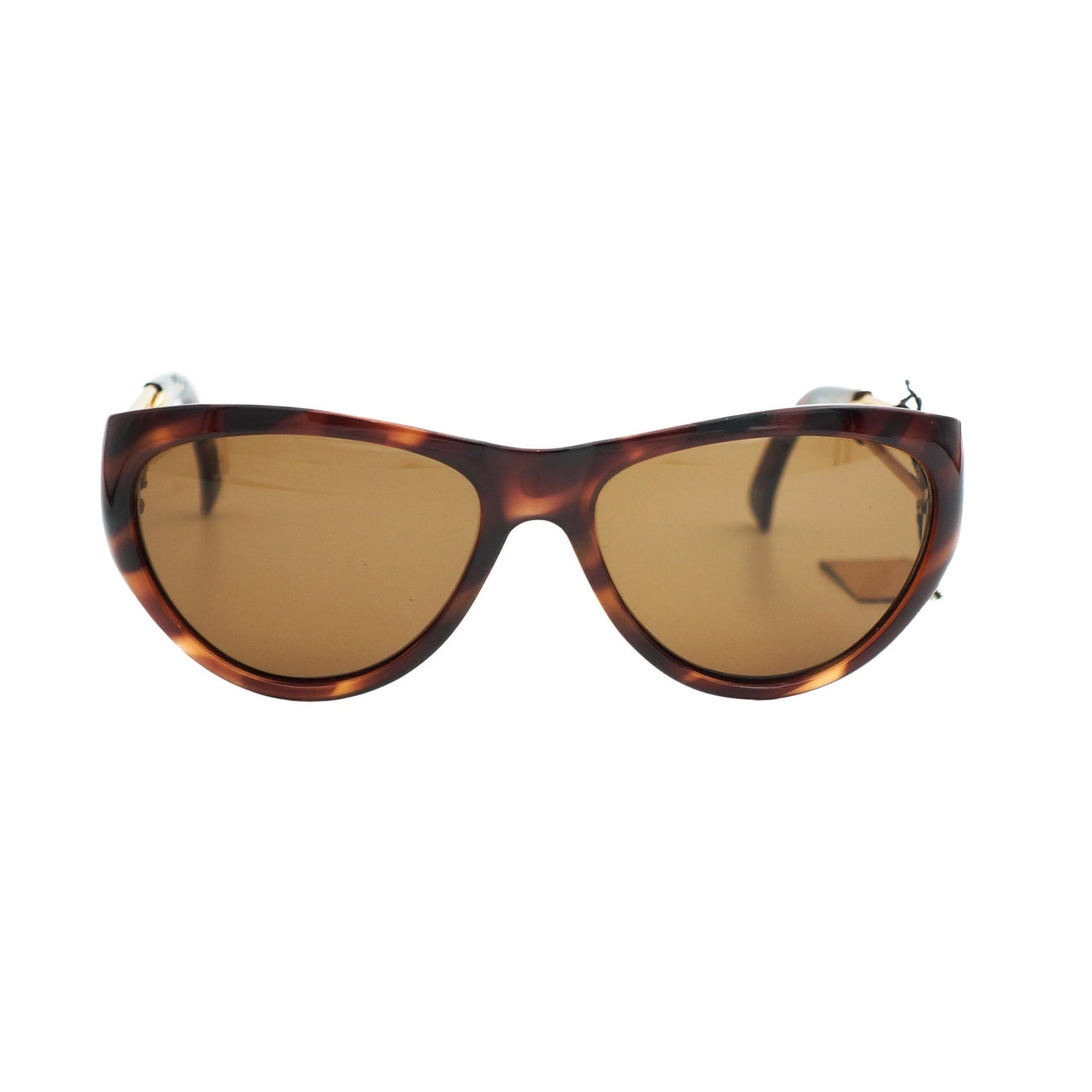 GIANNI VERSACE MOD 427 Medusa Brown Gold Sunglasses Vintage