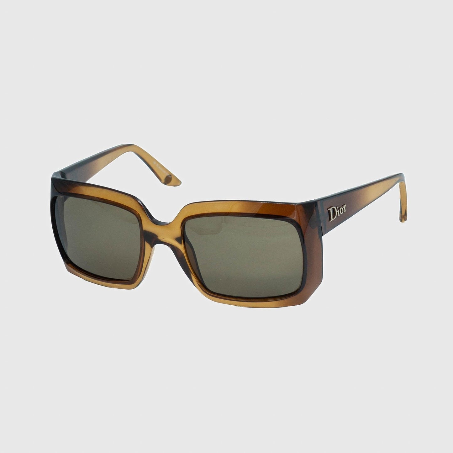 Christian DIOR Essence 1 Brown Oversized Sunglasses Vintage 90s 00s