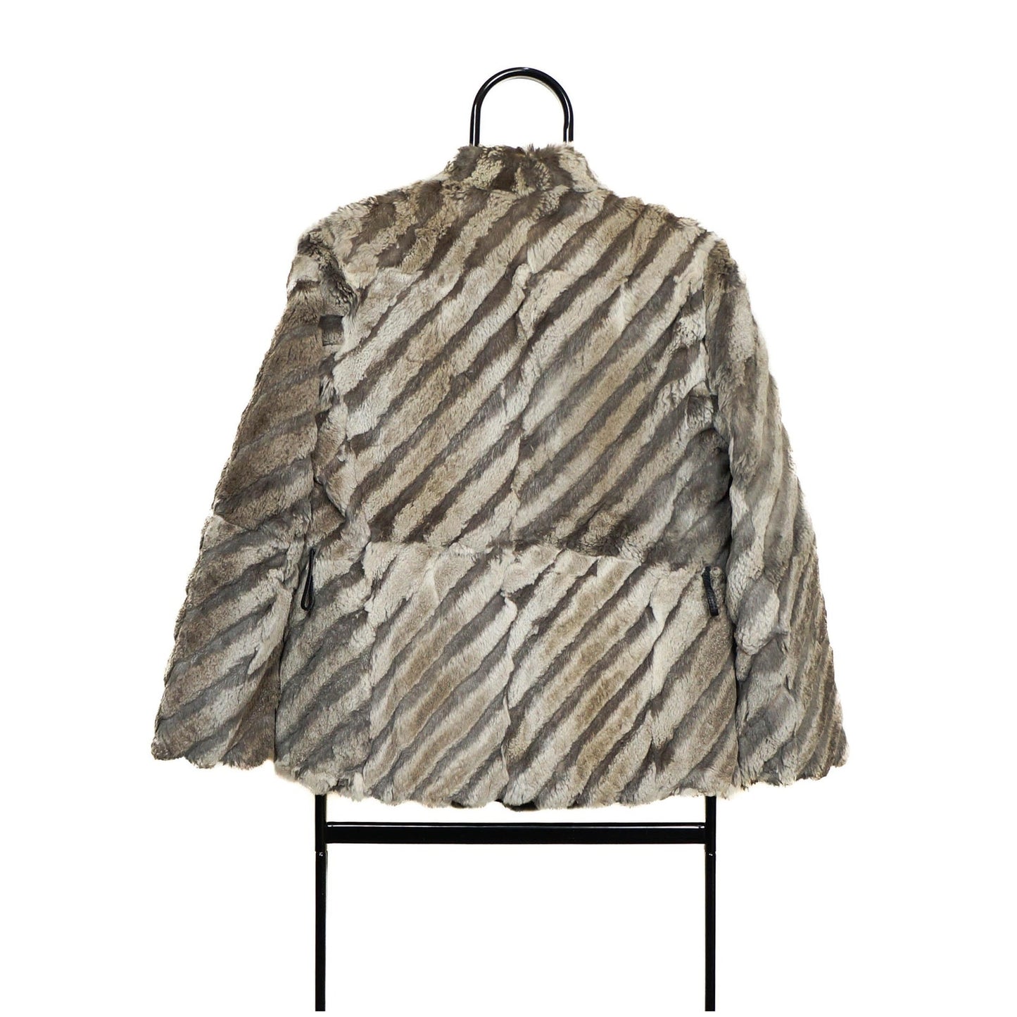 FENDI Maglia Fur Jacket Coat Vintage Gray Rare 90s