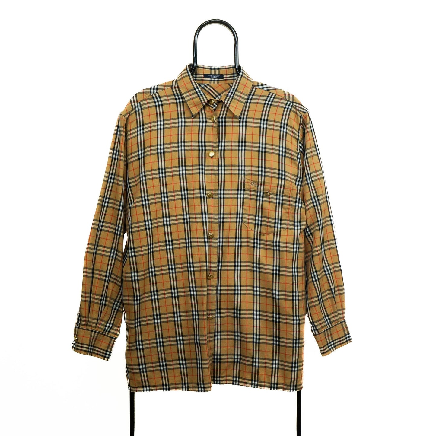 BURBERRY Monogram Brown Long Sleeve Shirt Vintage 00s