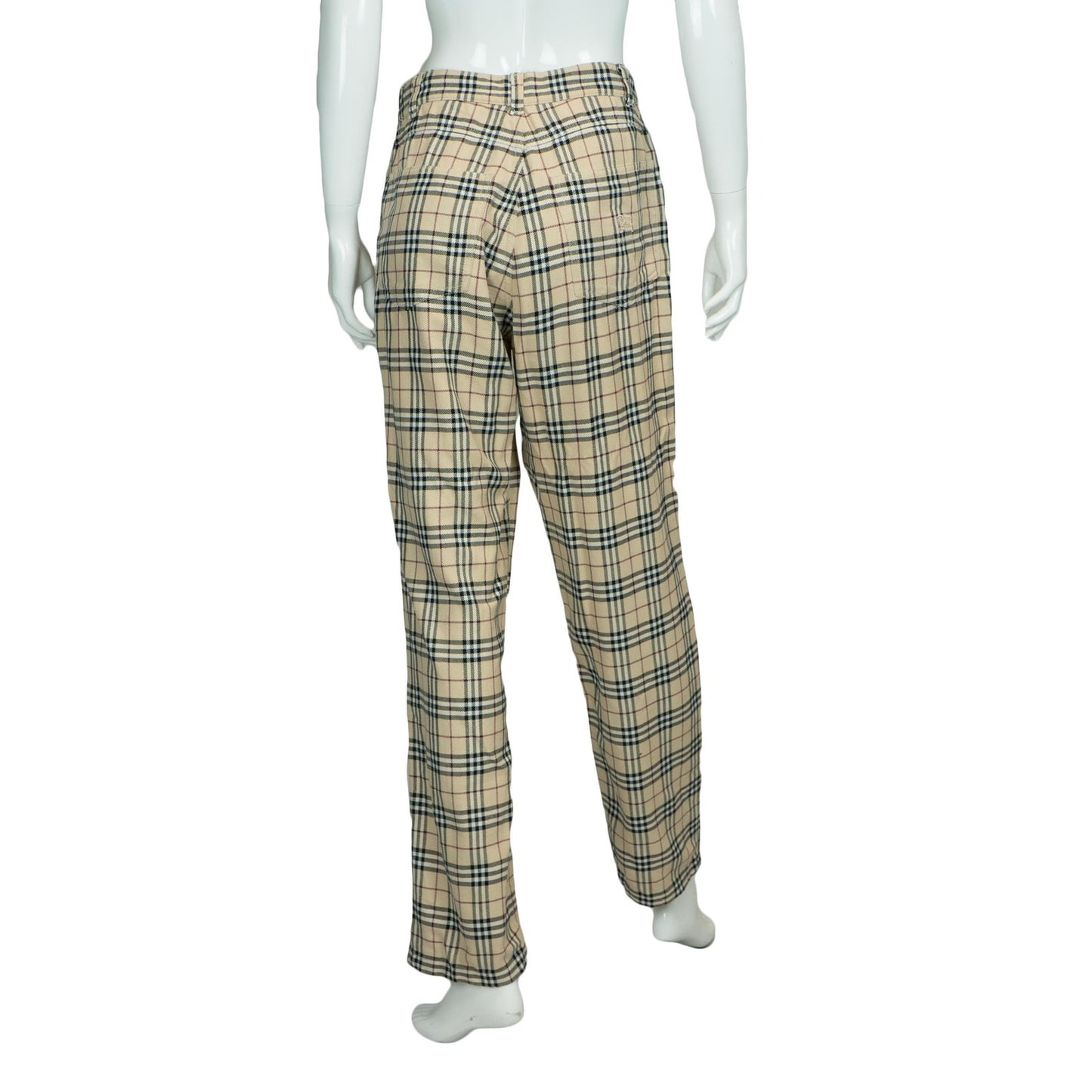 BURBERRY Check Monogram Pants Women Vintage 00s 90s