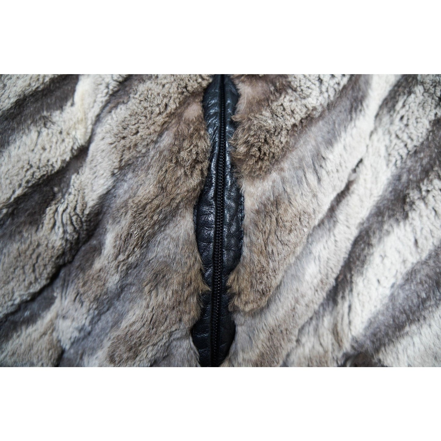 FENDI Maglia Fur Jacket Coat Vintage Gray Rare 90s