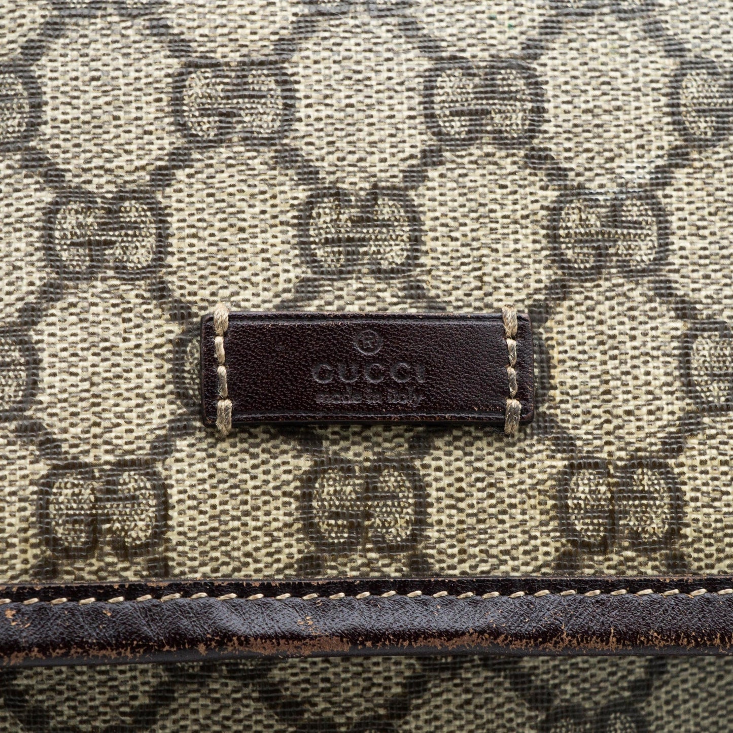 GUCCI GG Supreme Brown Monogram Shoulder Bag