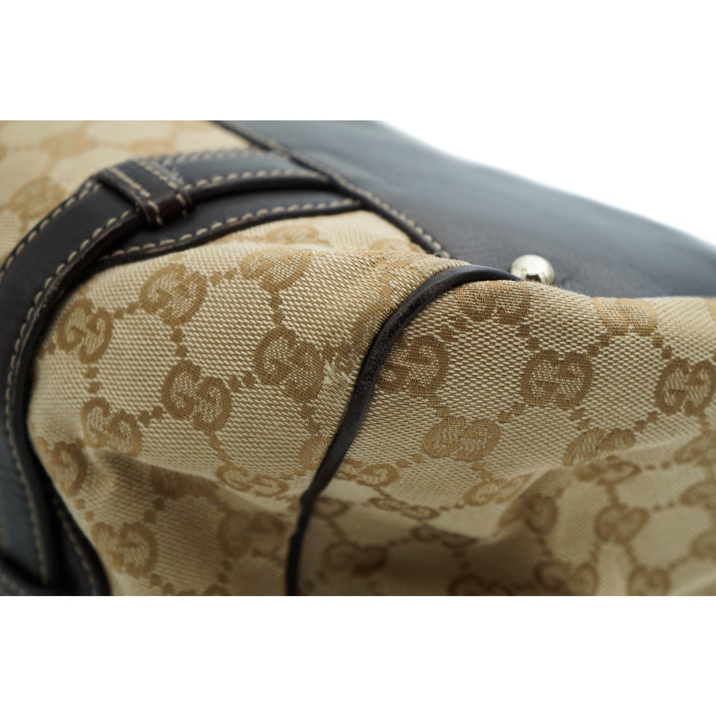 Gucci 163290 Canvas Monogram Boston Bag 85th Anniversary