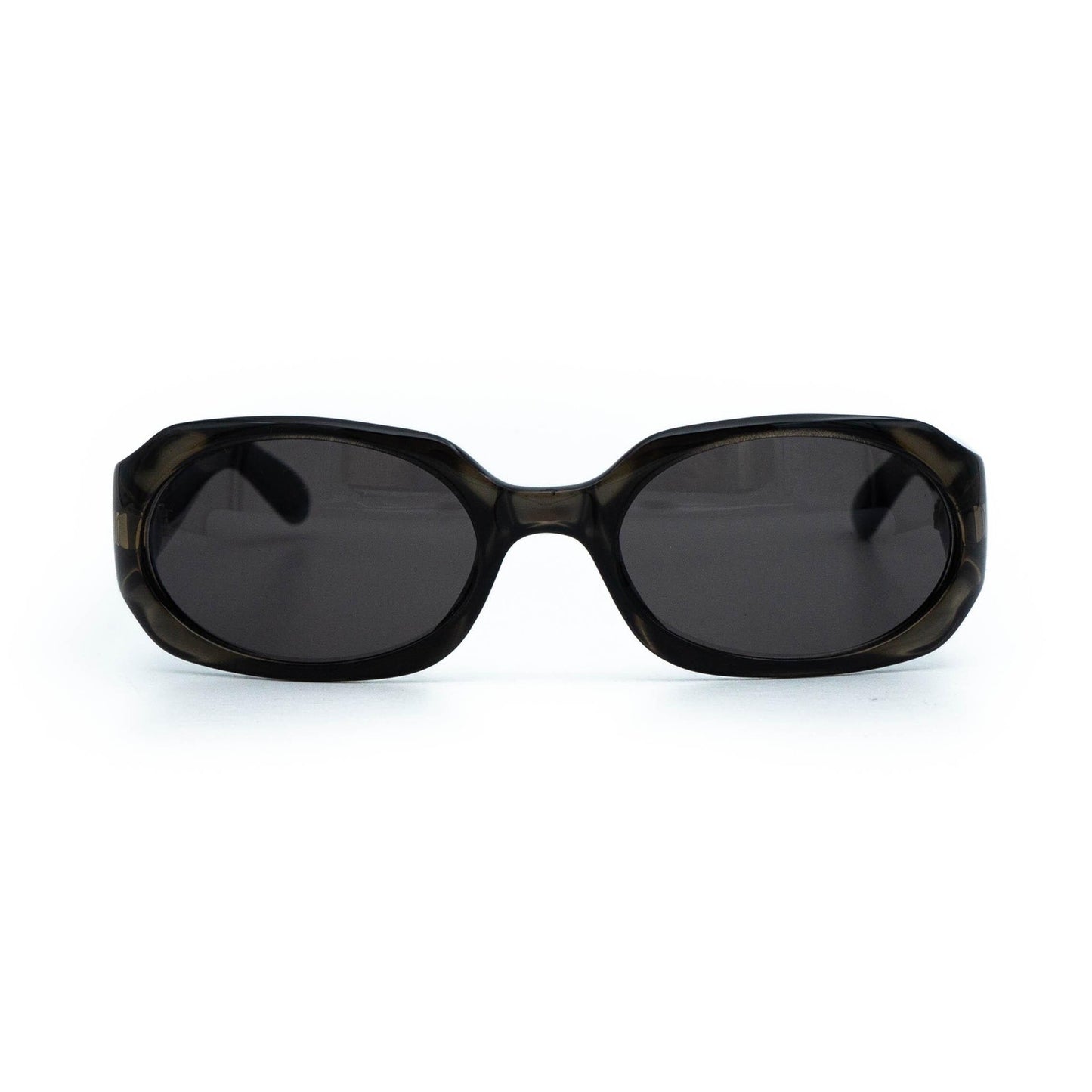 GUCCI GG 2436 Logo Green Oval Sunglasses Vintage 90s 00s