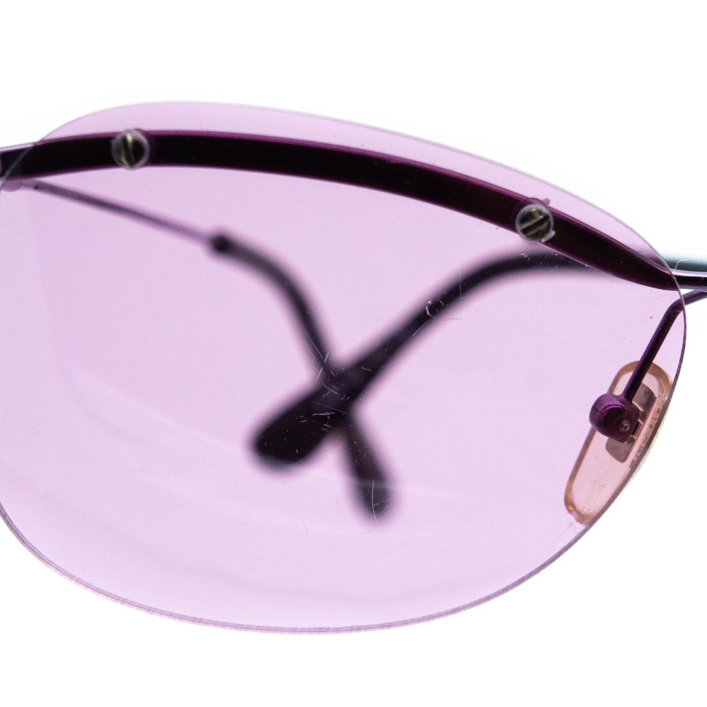 GIANNI VERSACE mod X61 Purple Rimless Sunglasses Vintage