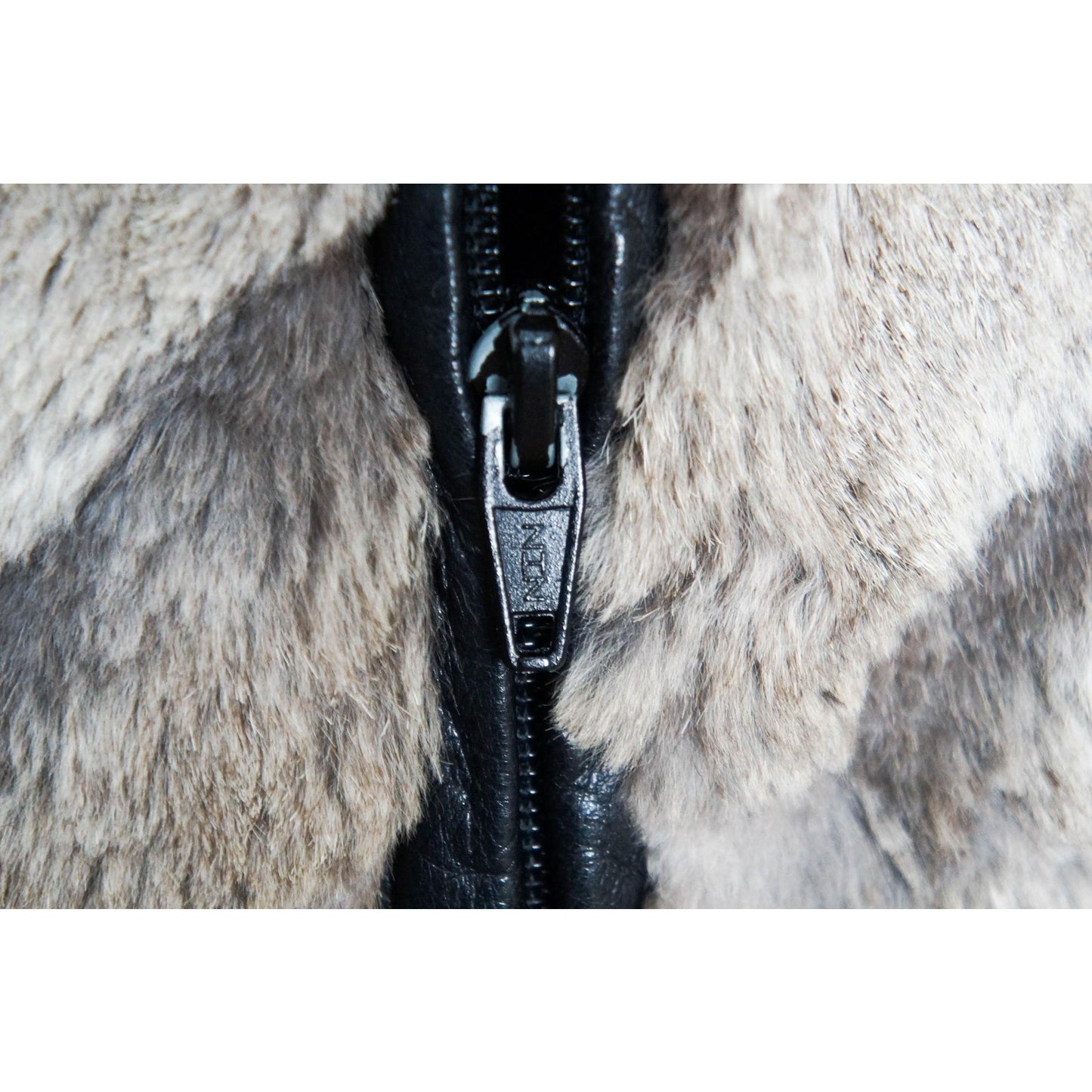 FENDI Maglia Fur Jacket Coat Vintage Gray Rare 90s