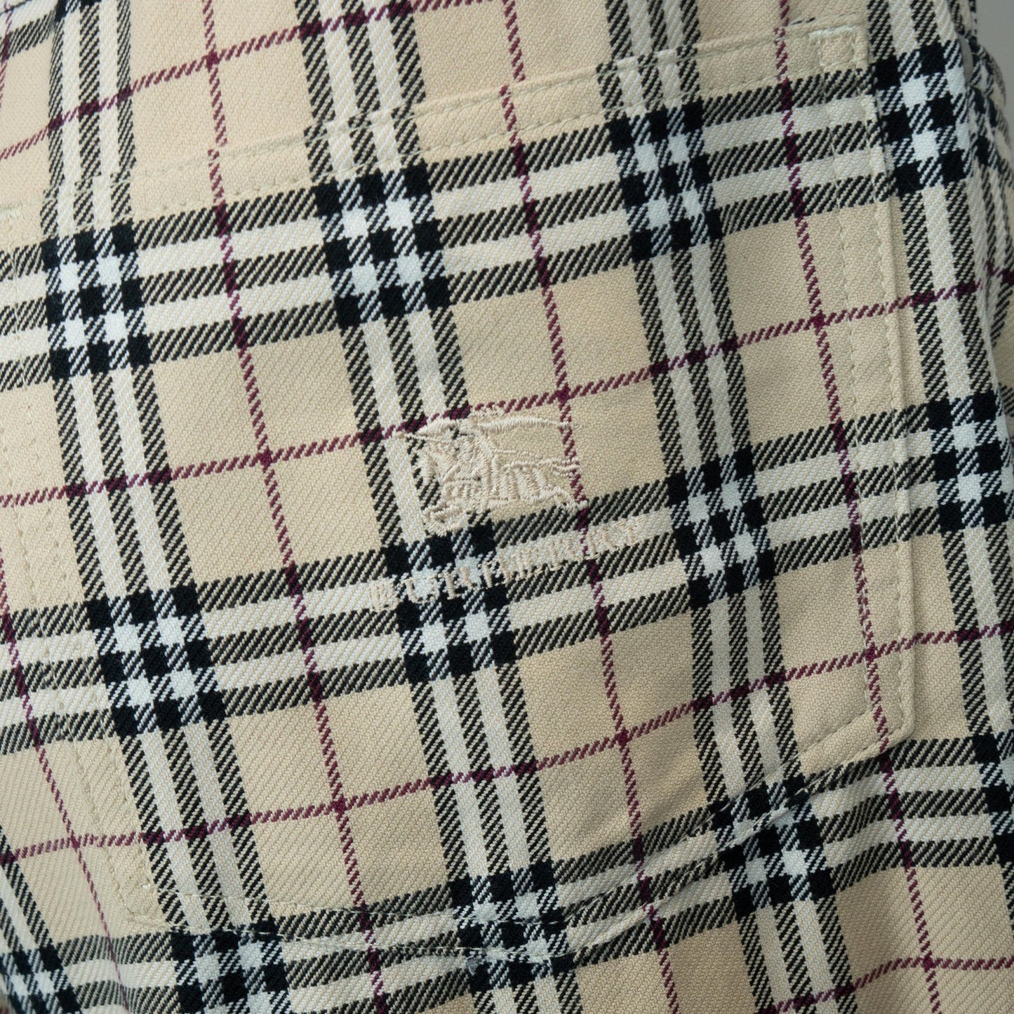 BURBERRY Check Monogram Pants Women Vintage 00s 90s