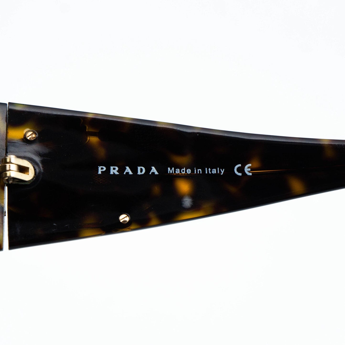 PRADA SPR 10H Brown Gold Sunglasses Vintage 00s