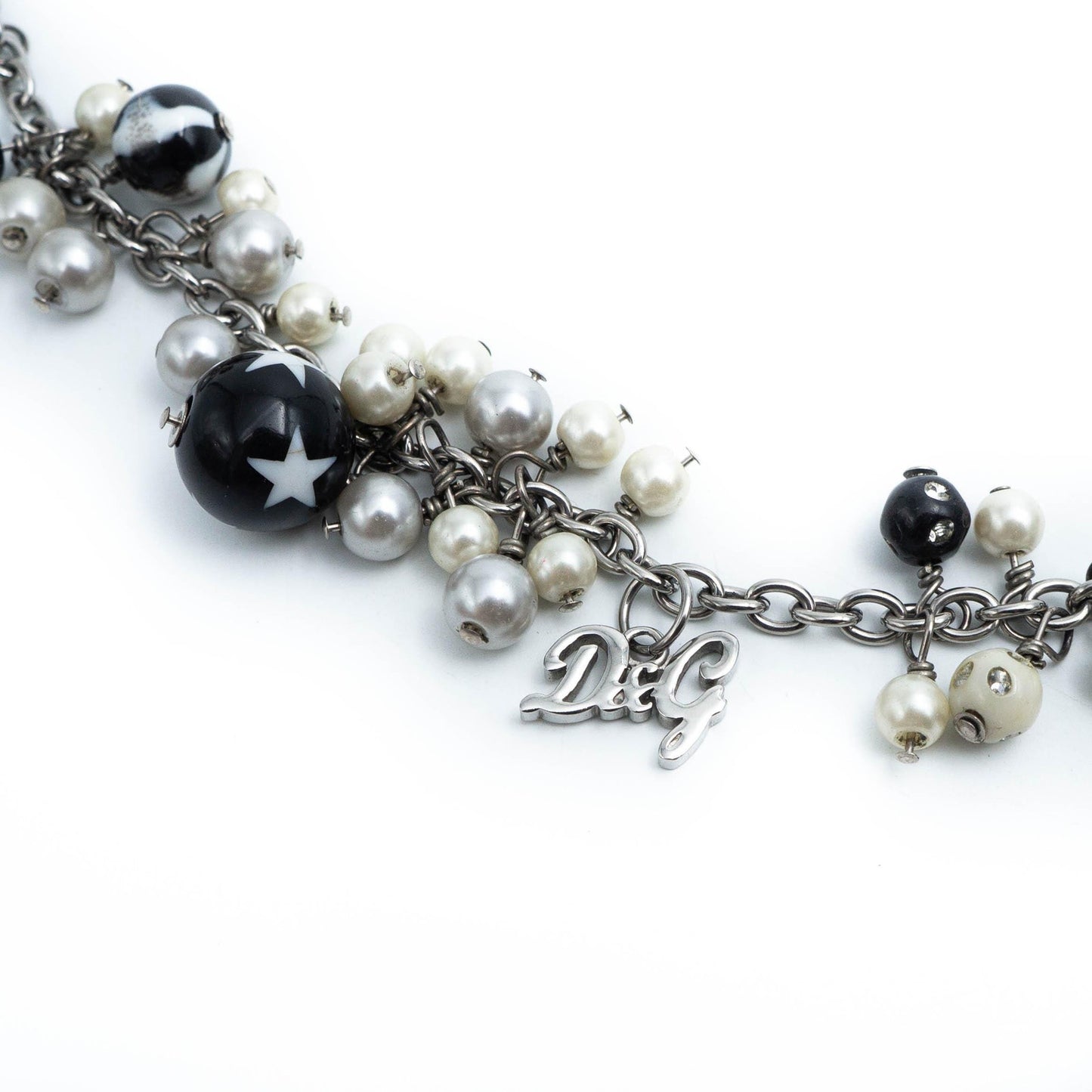 DOLCE GABBANA Chain Pearl Necklace Vintage 00s