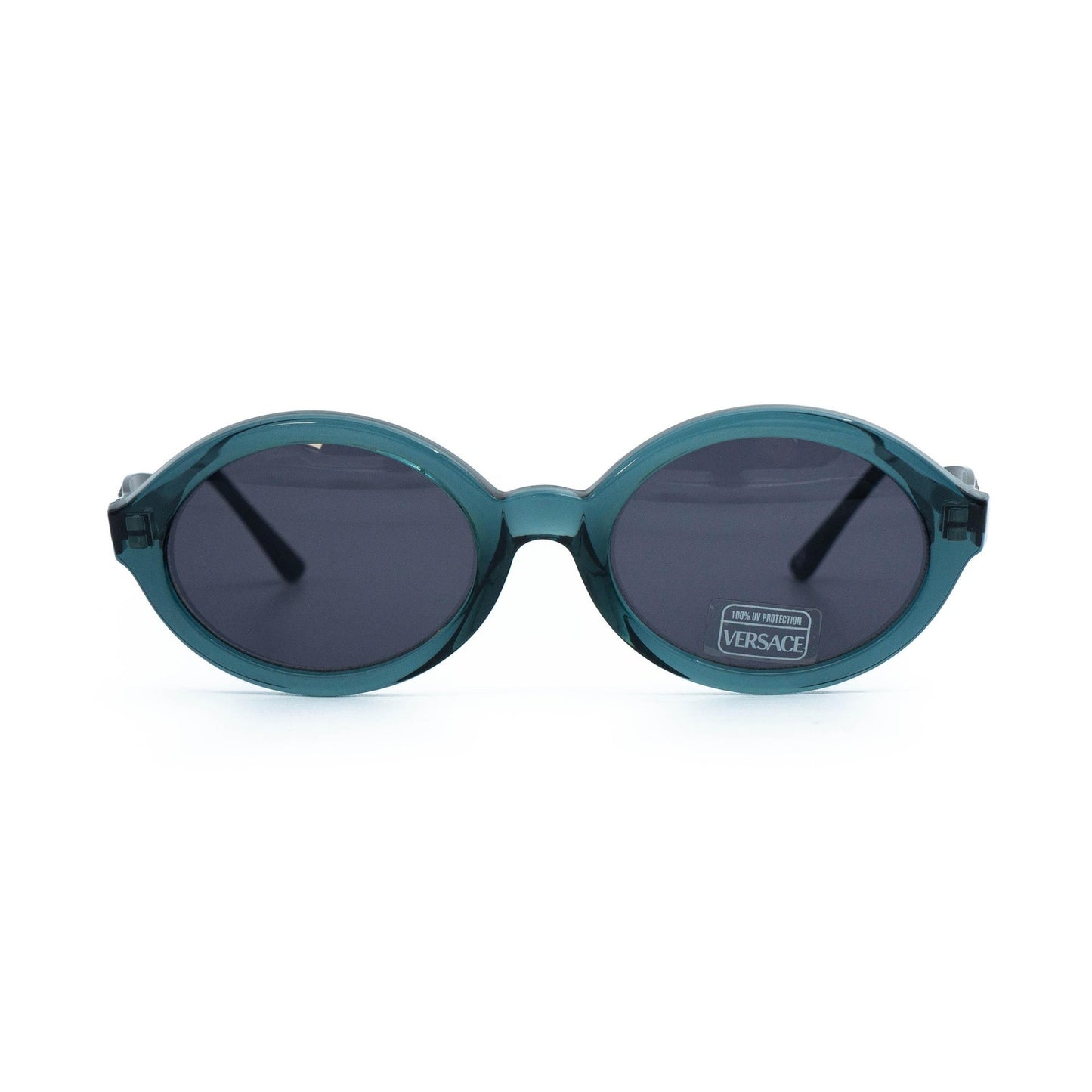 GIANNI VERSACE MOD 401 Oval Medusa Blue Sunglasses Vintage