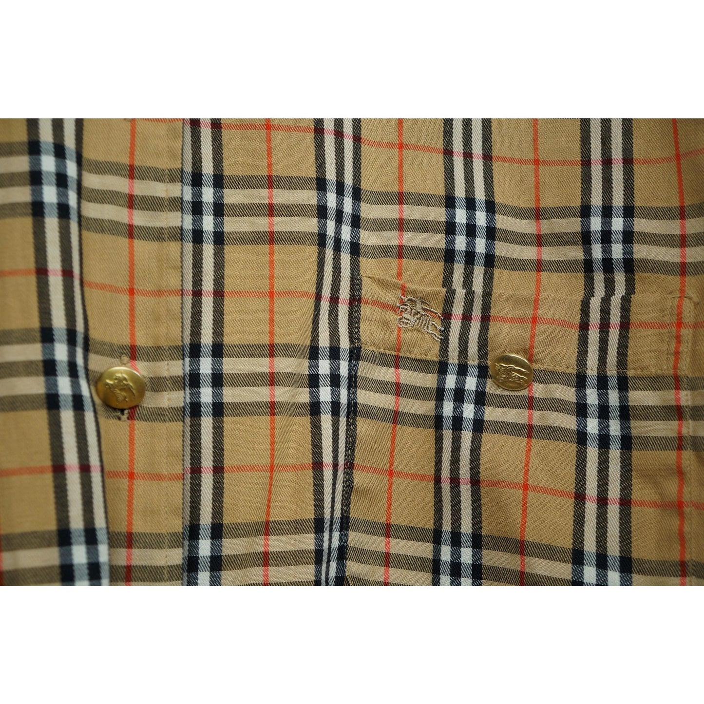 BURBERRY Monogram Brown Long Sleeve Shirt Vintage 00s