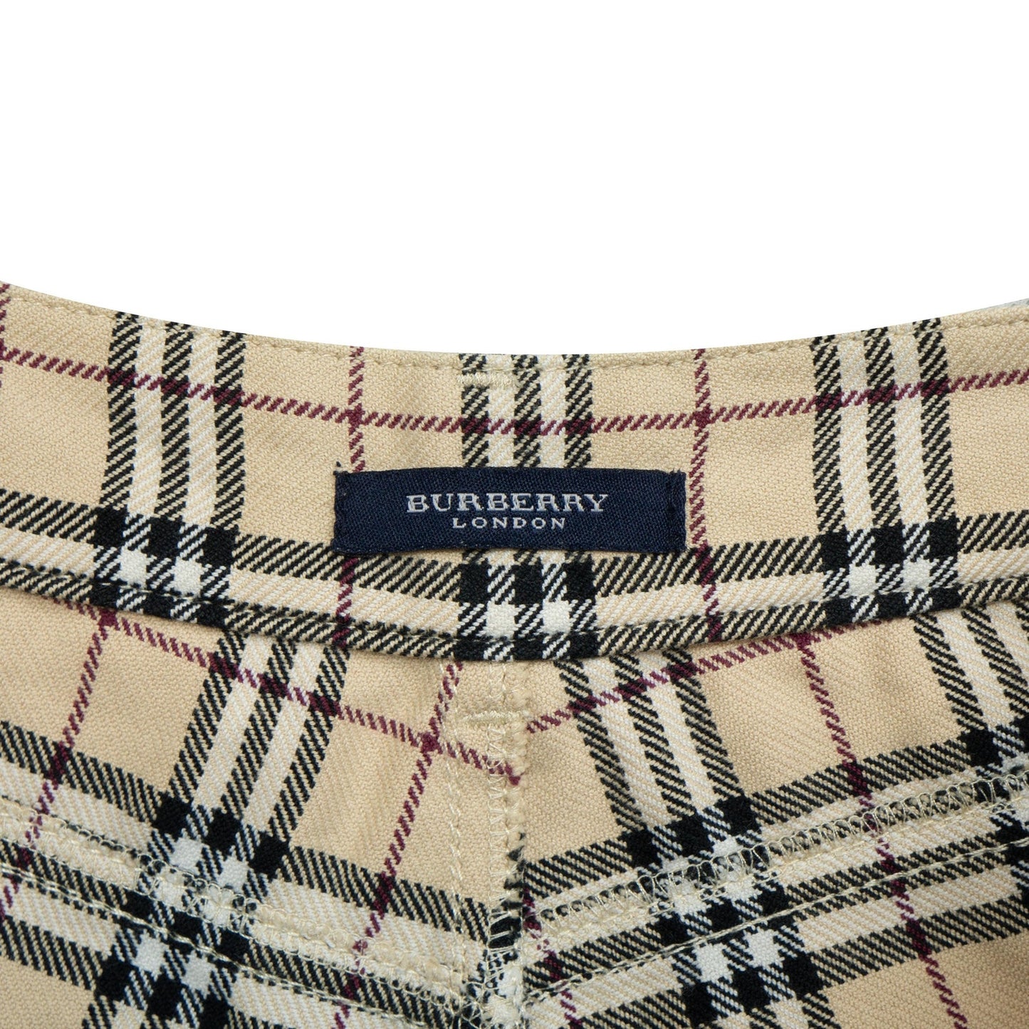 BURBERRY Check Monogram Pants Women Vintage 00s 90s