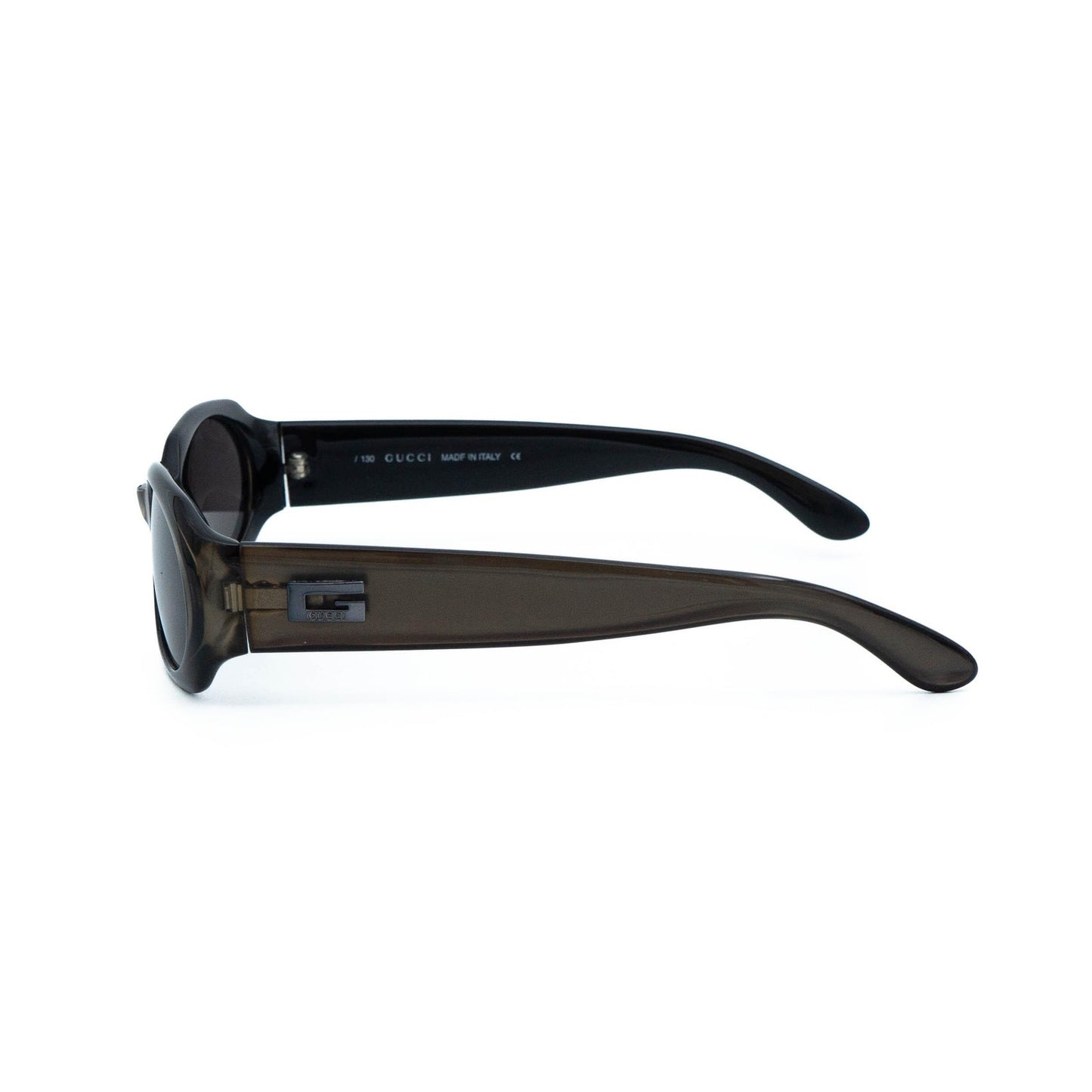 GUCCI GG 2436 Logo Green Oval Sunglasses Vintage 90s 00s