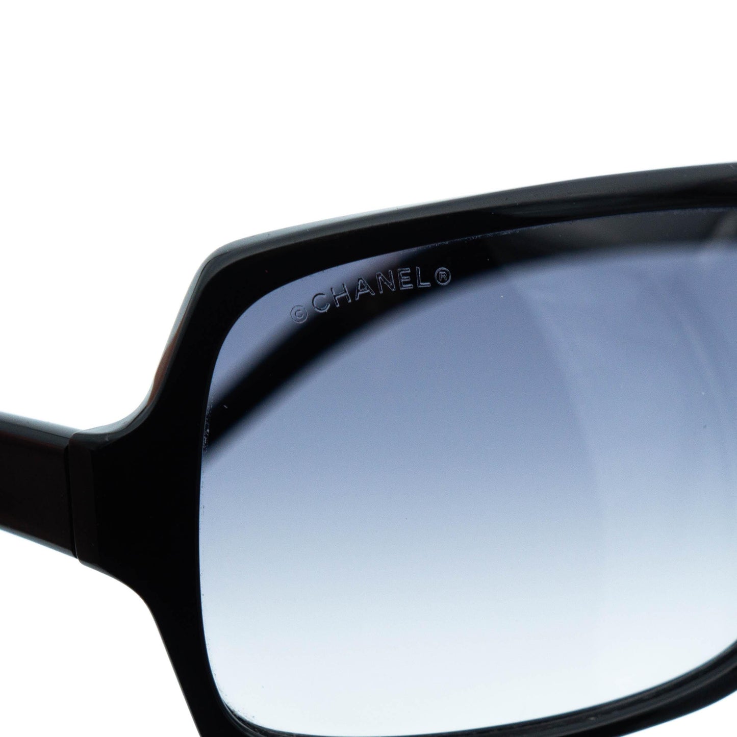 CHANEL 5039 CC Black Shield Vintage Sunglasses