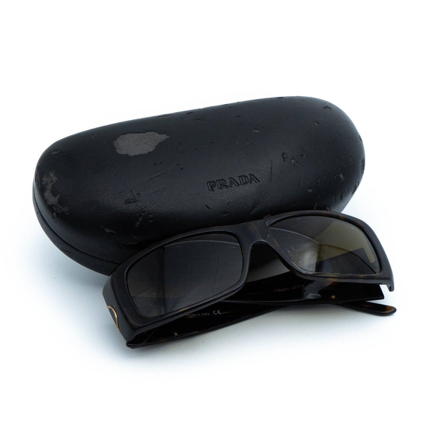 PRADA SPR 10H Brown Gold Sunglasses Vintage 00s
