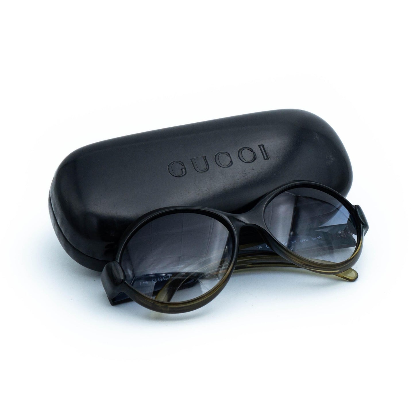 GUCCI GG 2476 Blue Yellow Oval Sunglasses Vintage 90s