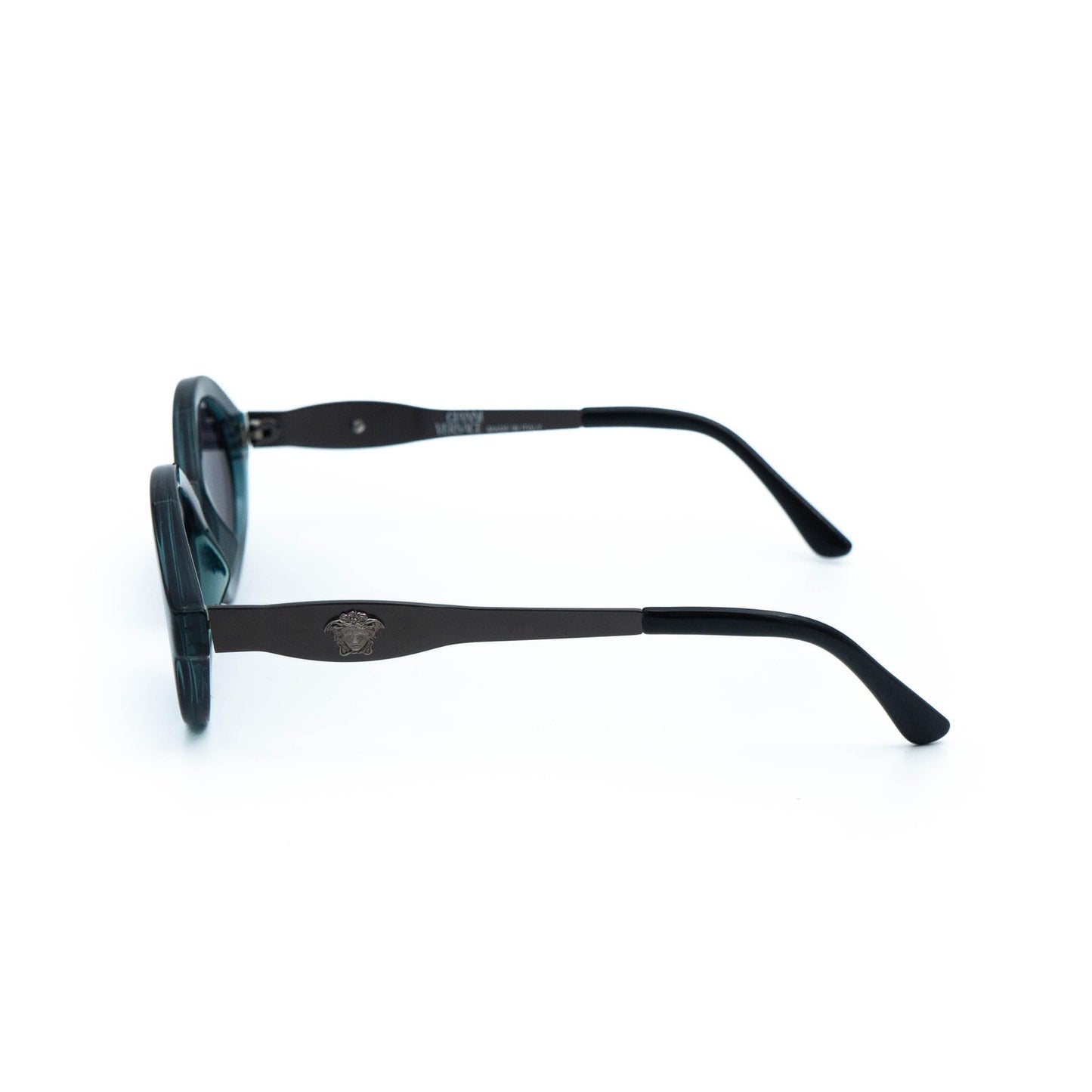 GIANNI VERSACE MOD 401 Oval Medusa Blue Sunglasses Vintage