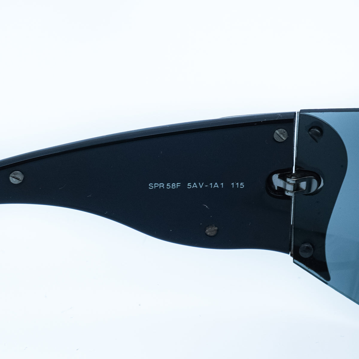PRADA SPR 58F Shield Mask Black Sunglasses Vintage