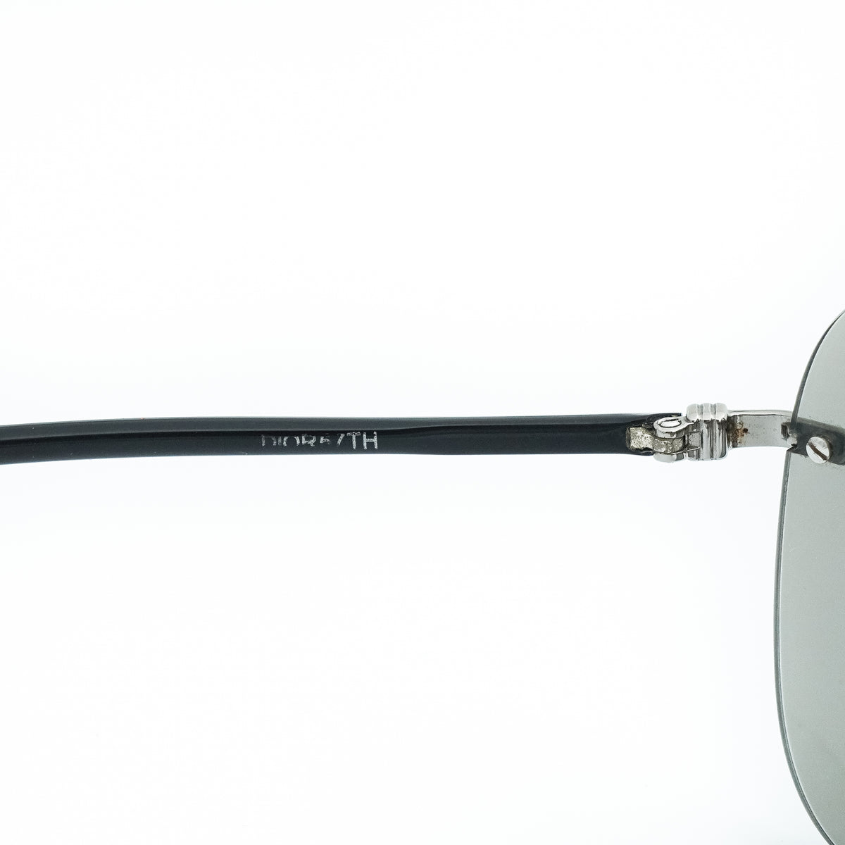 Christian Dior 57TH Mask Wrap Shield Silver Sunglasses Vintage