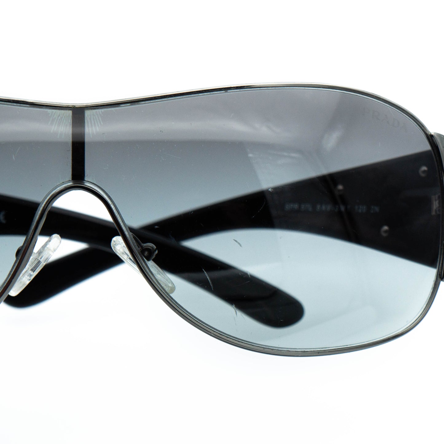 PRADA SPR57L Women Shield Mask Black Sunglasses Vintage