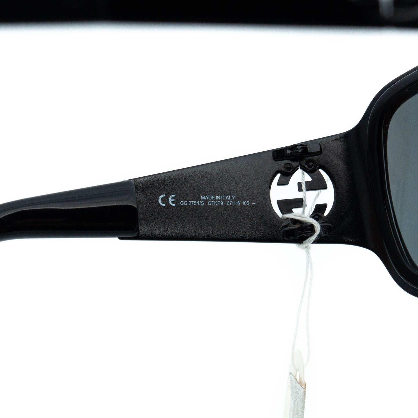 GUCCI GG 2754 Logo Black Metal Oversized Sunglasses Vintage