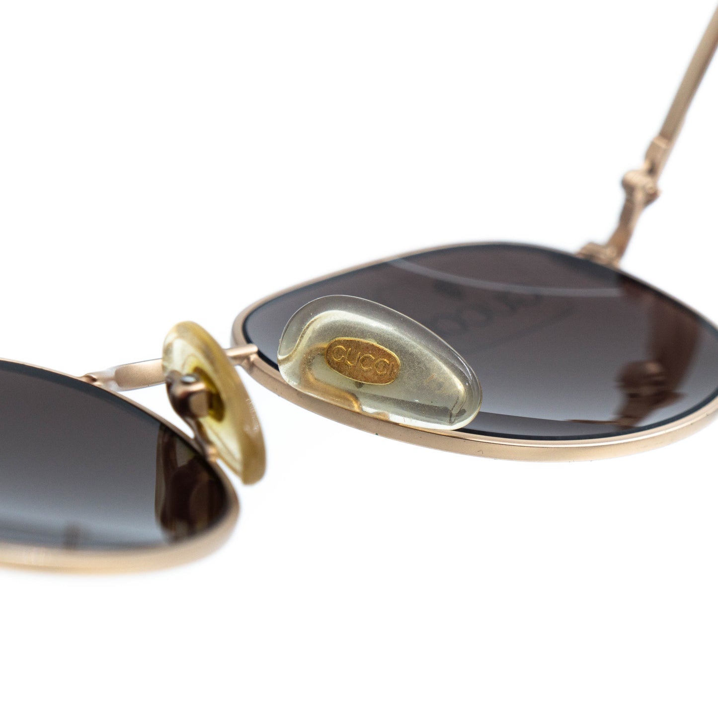 GUCCI GG 1246/S Gold Round Metal Sunglasses Vintage
