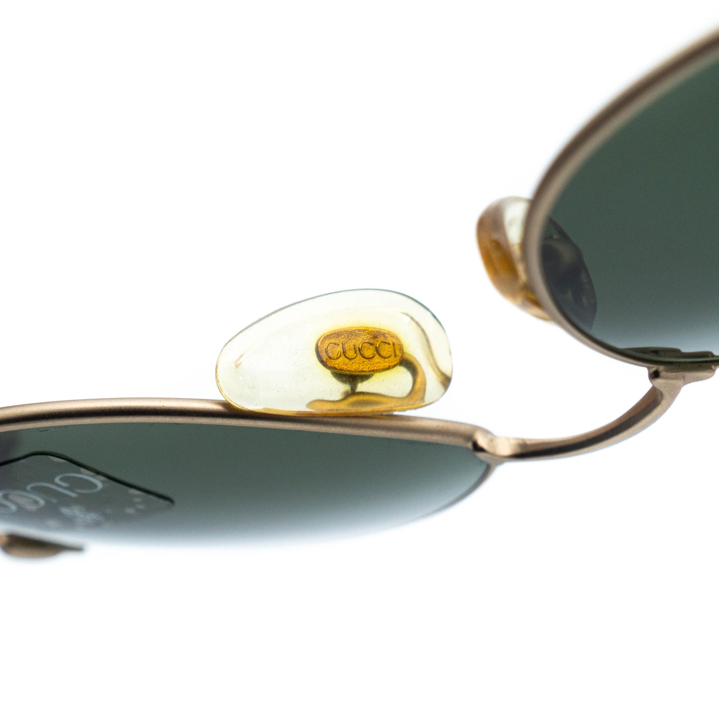 GUCCI GG 1236/S Gold Round Metal Sunglasses Vintage