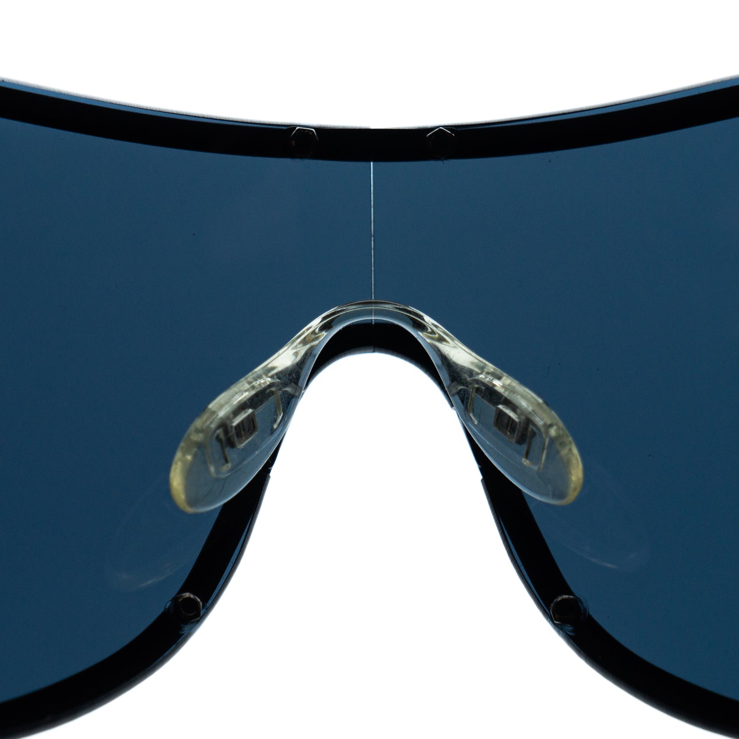GUCCI GG 2799/S Black Blue Wrap Shield Mask Sunglasses Vintage