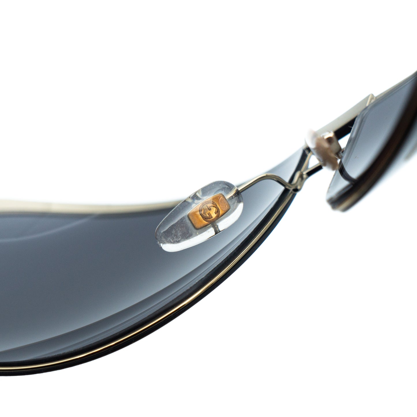 GUCCI GG 2795/S Gold Metal Oversized Sunglasses Vintage
