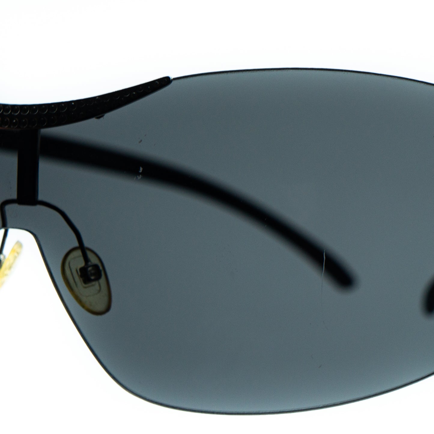 Valentino 5412/S Black Oversized Shield Mask Sunglasses Vintage
