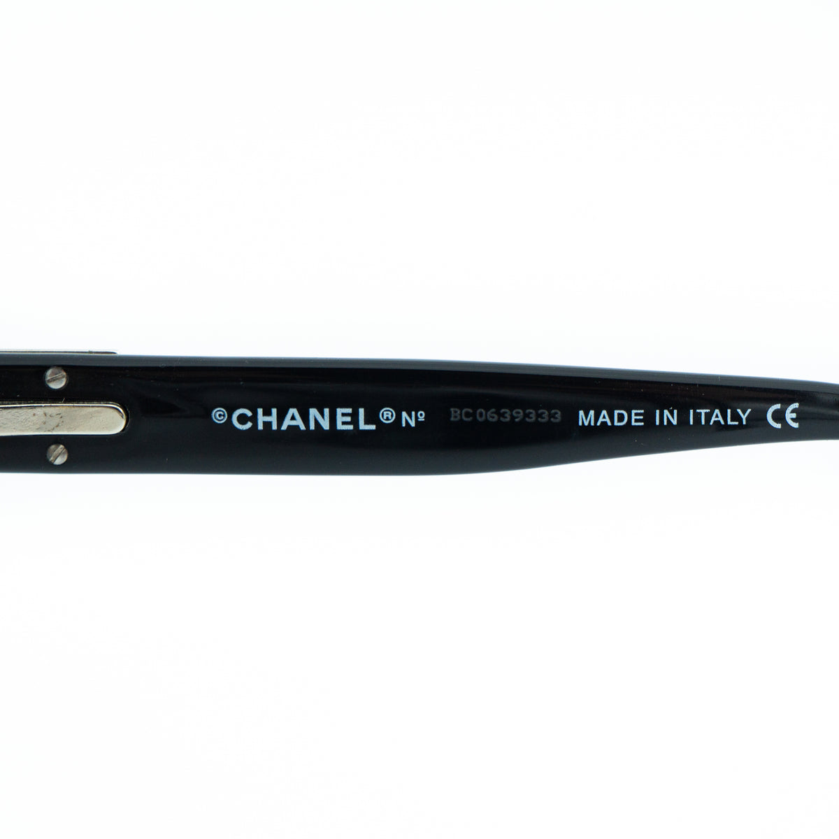 CHANEL 3063-B Crystal Logo Black Women Sunglasses Vintage
