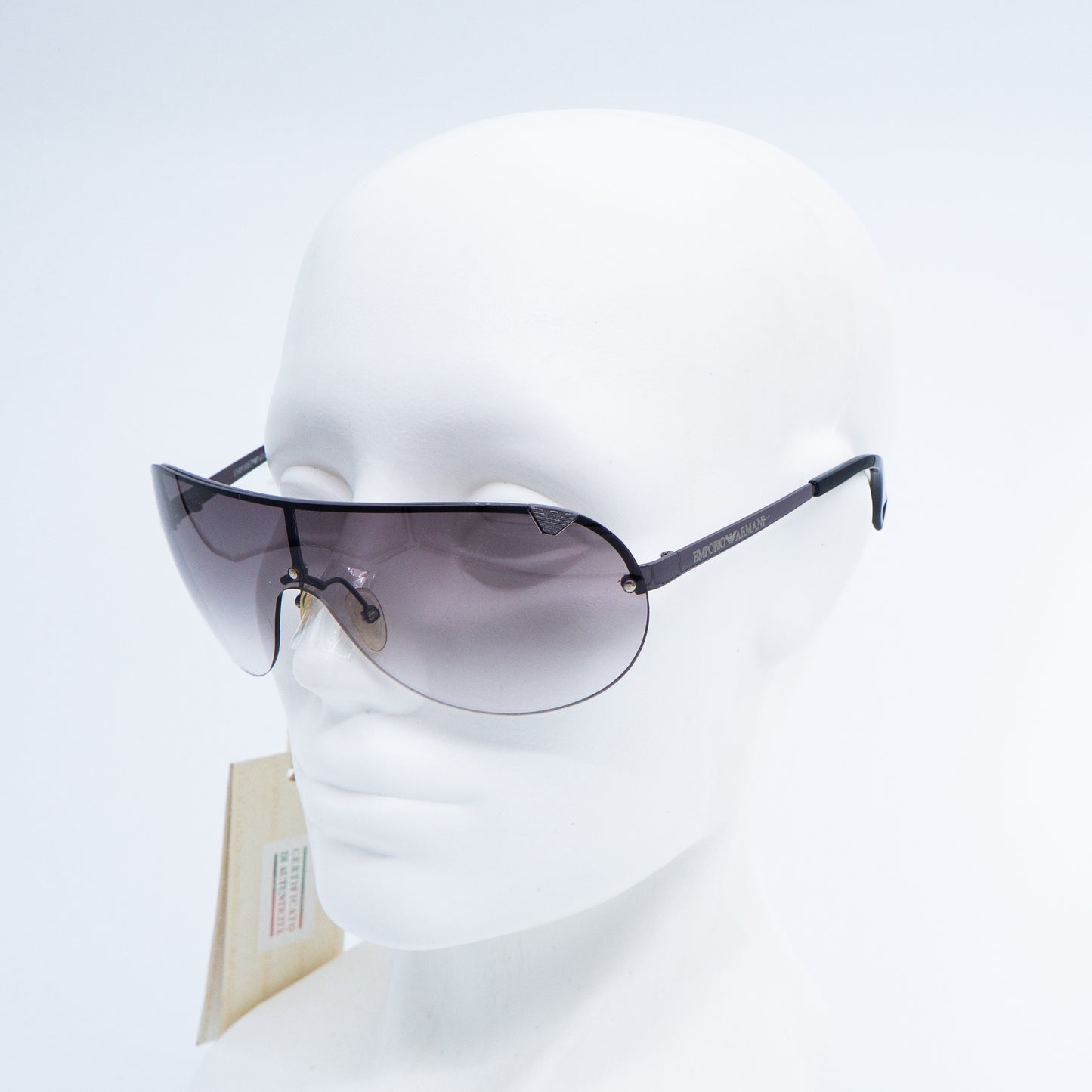 Emporio Armani EA 9338/S Black Shield Mask Sunglasses Vintage