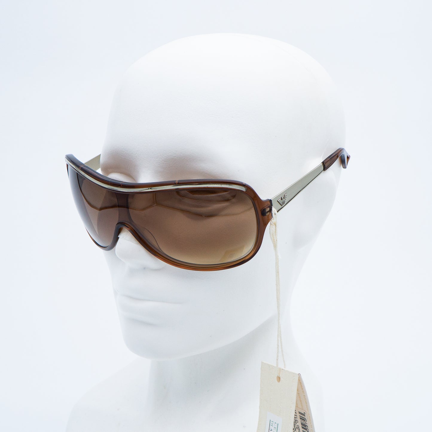 Emporio Armani EA 9436/S Brown Shield Mask Sunglasses Vintage