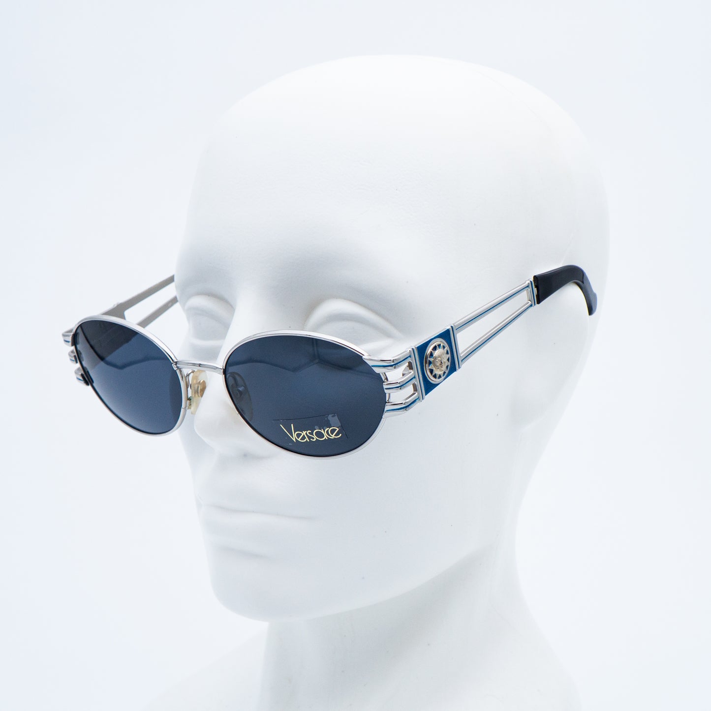 Gianni VERSACE mod 3046 Oval Silver Sunglasses Vintage