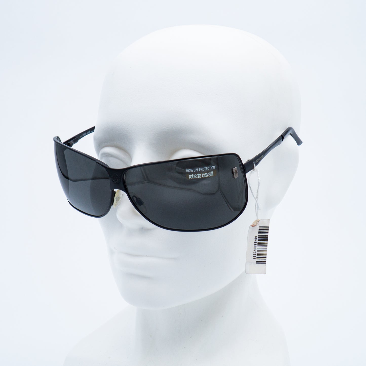 Roberto Cavalli Arpie 248S Black Shield Mask Sunglasses Vintage