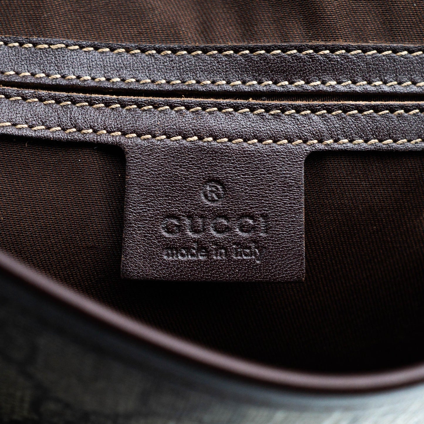 GUCCI GG Supreme Brown Monogram Shoulder Bag