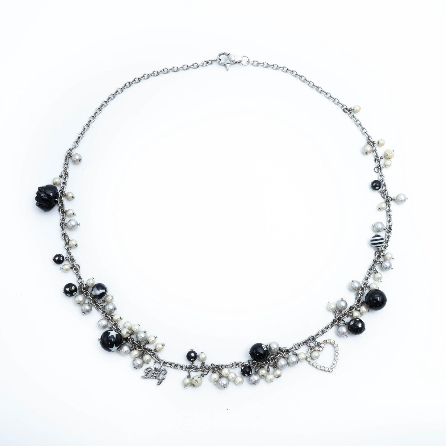 DOLCE GABBANA Chain Pearl Necklace Vintage 00s