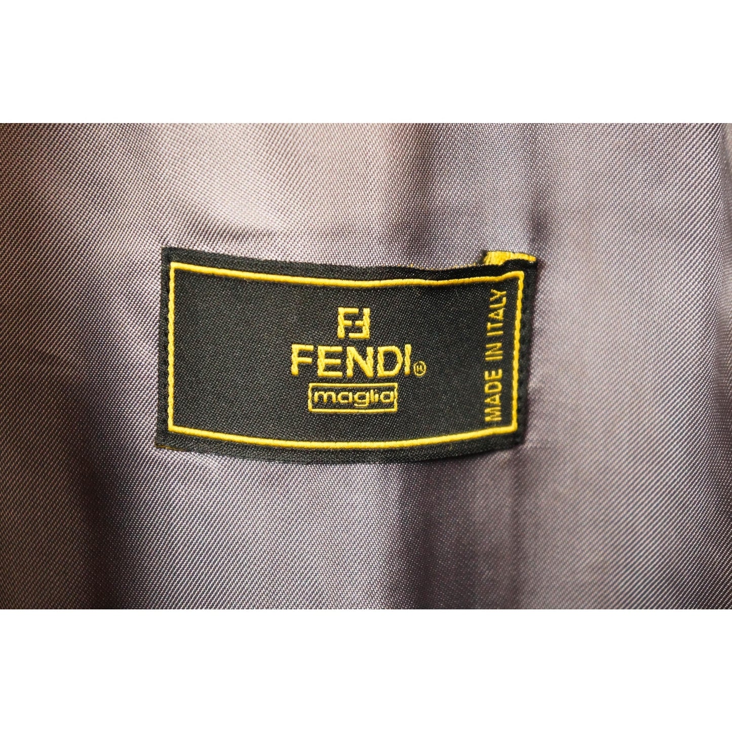 FENDI Maglia Fur Jacket Coat Vintage Gray Rare 90s