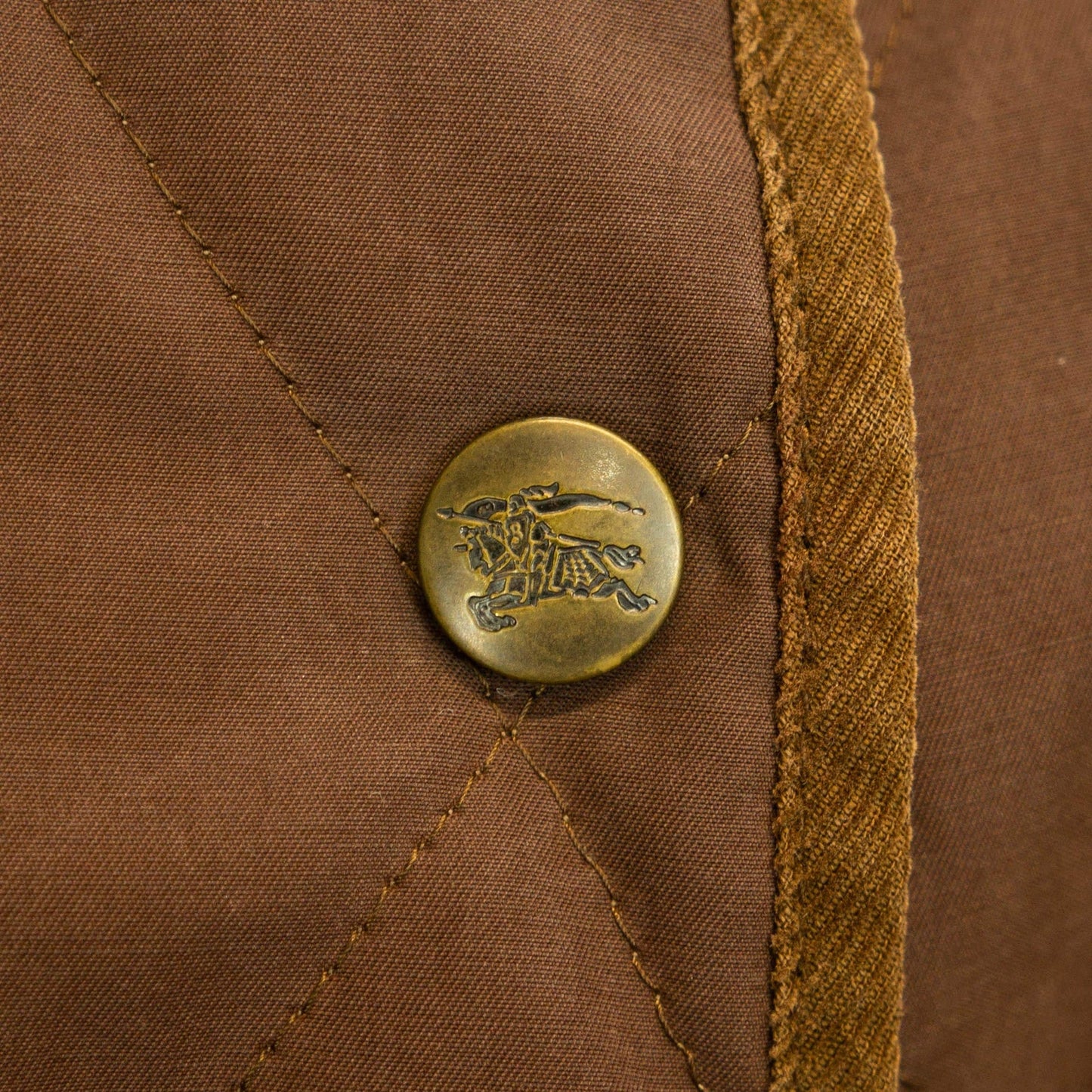 BURBERRY Check Quilted Jacket Brown Vintage 90s