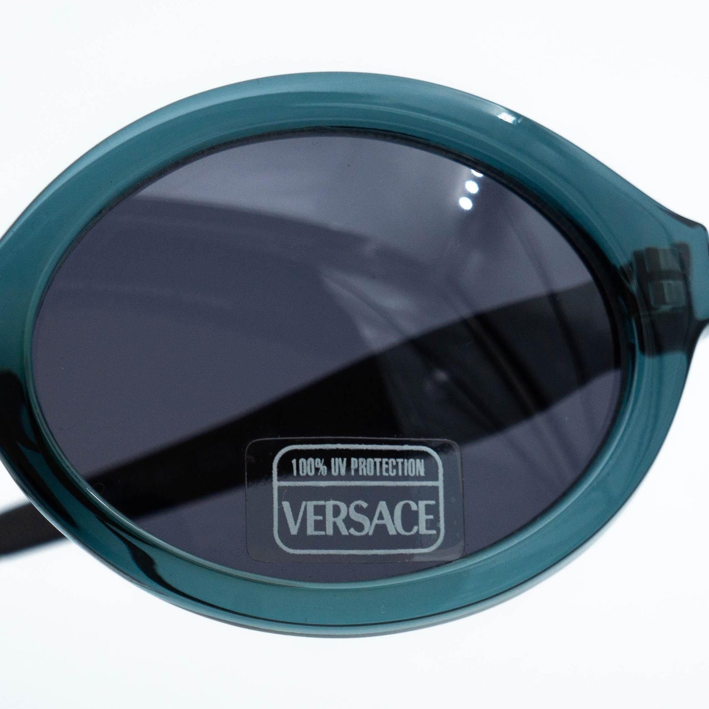 GIANNI VERSACE MOD 401 Oval Medusa Blue Sunglasses Vintage